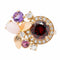 Bague 53 Chaumet Bague Attrape moi si tu m'aimes Or rose Grenat pyrope 58 Facettes 2648763CN