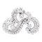 Clip Clip J.Lacloche, "Volutes", platine, or blanc, diamants. 58 Facettes 32373