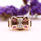 Bague Bague Tank pierre blanches, rubis 58 Facettes