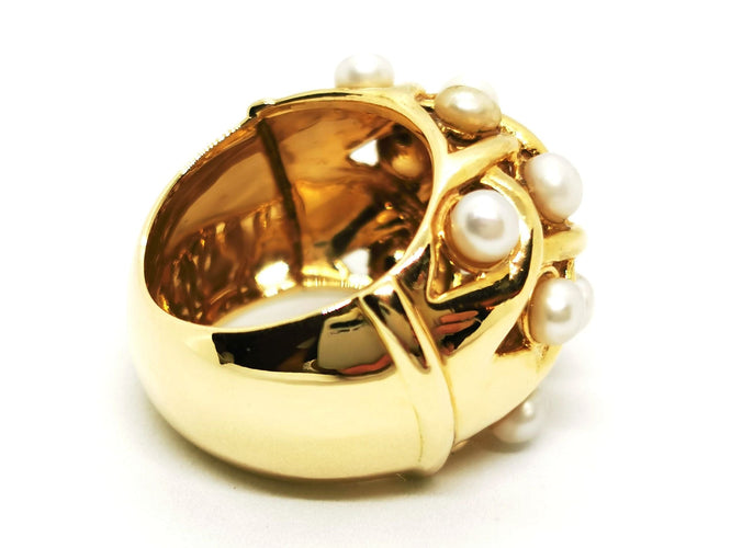 Bague 54 Bague Cocktail Or jaune Perle 58 Facettes 1752174CN
