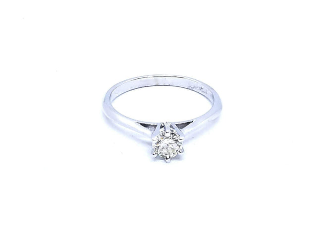Bague 50 Bague Solitaire Or blanc Diamant 58 Facettes 06335CD