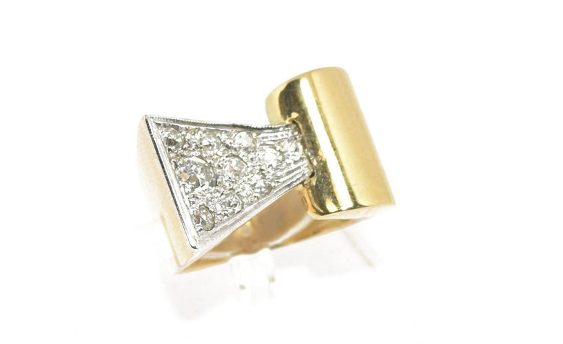 Bague Bague Tank platine et diamant 1950 58 Facettes 0