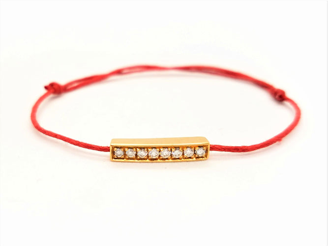 Bracelet Bracelet Cordon Or rose Diamant 58 Facettes 578864RV