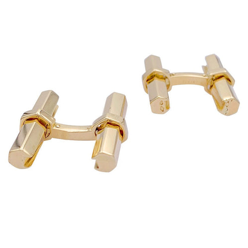 Boutons de manchette Boutons de manchette Cartier en or jaune, acier, onyx et aventurine. 58 Facettes 32495