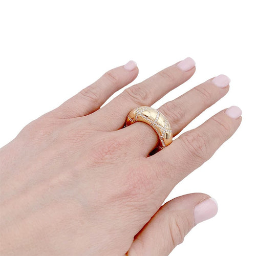 Bague 56 Bague Chaumet, "Anneau", en or jaune, diamants. 58 Facettes 32642