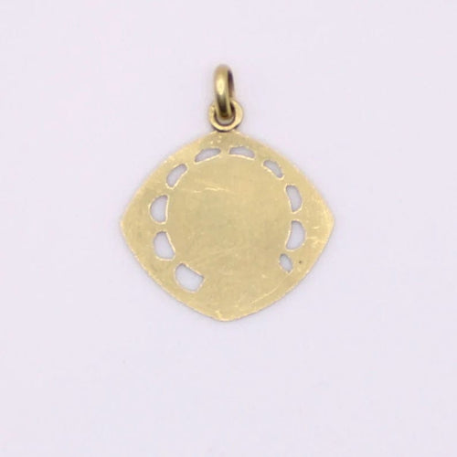 Pendentif Médaille religieuse Art Nouveau Vierge de profil 58 Facettes