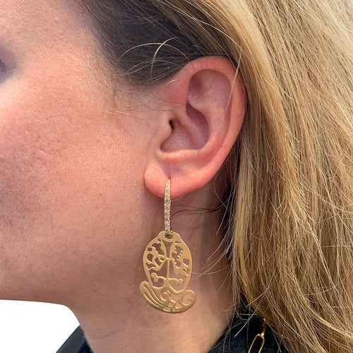 Boucles d'oreilles Boucles d'oreilles Pomellato, "Ming", or rose, diamants bruns. 58 Facettes 31404