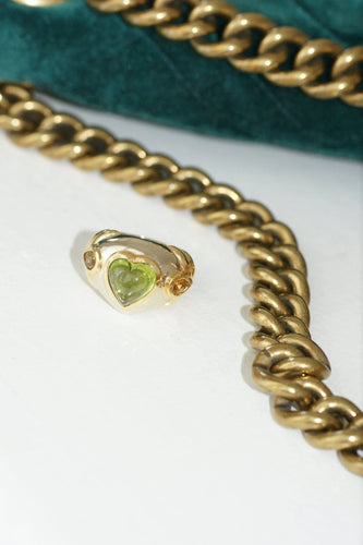 Bague Bague boule coeur péridot et citrines 58 Facettes