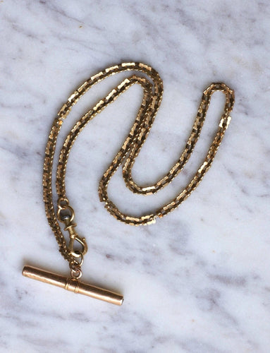 Collier Chaîne de montre maille carrée et clé de montre 58 Facettes