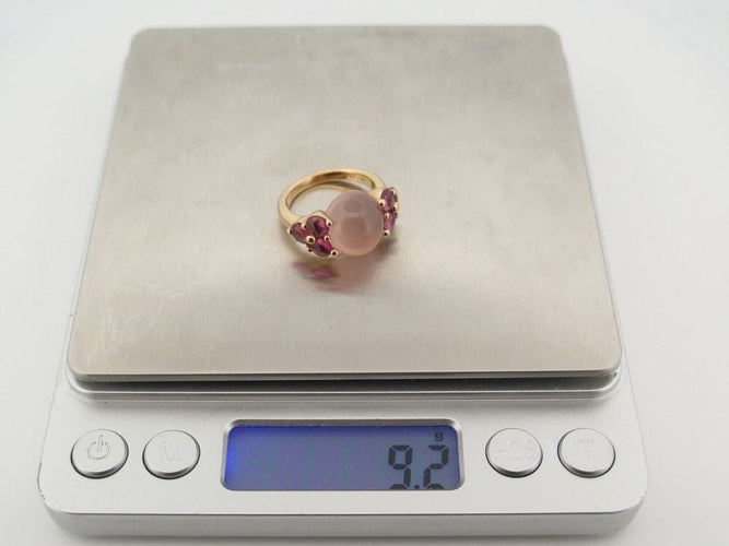 Bague 54 bague POMELLATO luna en or rose 18k quartz & tourmalines 58 Facettes 255696