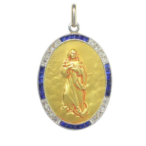 Pendentif Pendentif Diamants et Saphirs Art Déco 58 Facettes 23191-0427