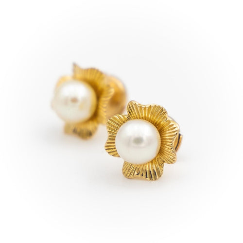 Boucles d'oreilles Boucles d'oreilles Puces Or jaune Perle 58 Facettes 1913098CN