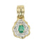 Pendentif Pendentif émeraude diamant or jaune occasion 58 Facettes 21-690