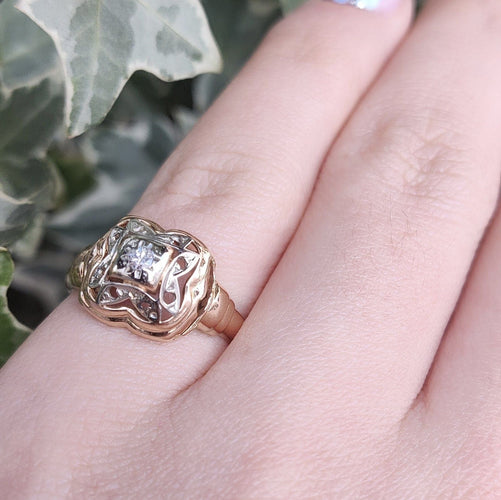 Bague Bague ajourée or et diamant 58 Facettes 16866