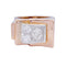 Bague 51 Bague Tank en or rose, platine, diamants. 58 Facettes 33288