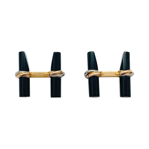 Boutons de manchette Boutons de manchette Cartier 3 ors, bâtonnets interchangeables. 58 Facettes 31735