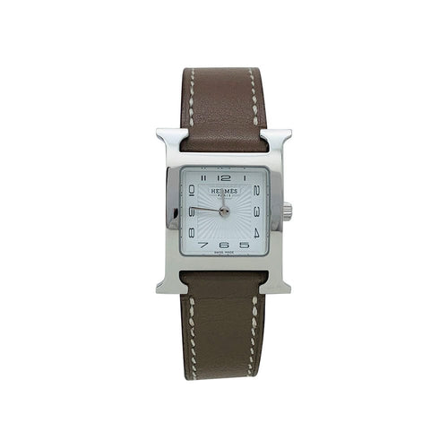 Montre Montre Hermès "Heure H" en acier, cuir. 58 Facettes 31252