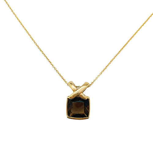 Pendentif Pendentif Chaumet, "Lien", or jaune, quartz fumé. 58 Facettes 30845