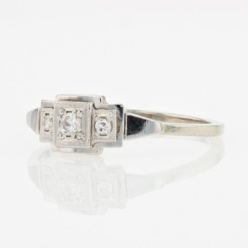 Bague 52 Fine bague Art Déco diamants 58 Facettes CV81