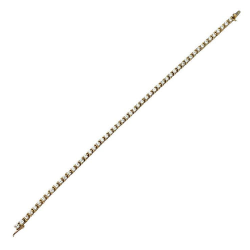 Bracelet Bracelet Cartier ligne en or jaune serti de diamants. 58 Facettes 31696