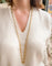 Collier Sautoir or jaune maillons ovales ciselés 58 Facettes 1