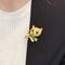 Collier Clip vintage, "Chat". 58 Facettes 32383