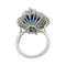 Bague 54 Bague à entourage, saphir et diamants. 58 Facettes 31629