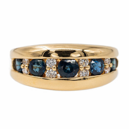 Bague 54 Bague Bandeau Or jaune Saphir 58 Facettes 2622333CN
