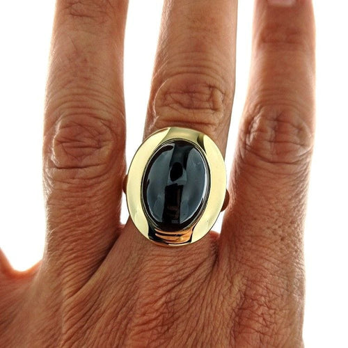 Bague 55 Bague or jaune grenat 58 Facettes G3424