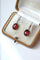 Boucles d'oreilles Dormeuses gouttes de grenat or rose 58 Facettes
