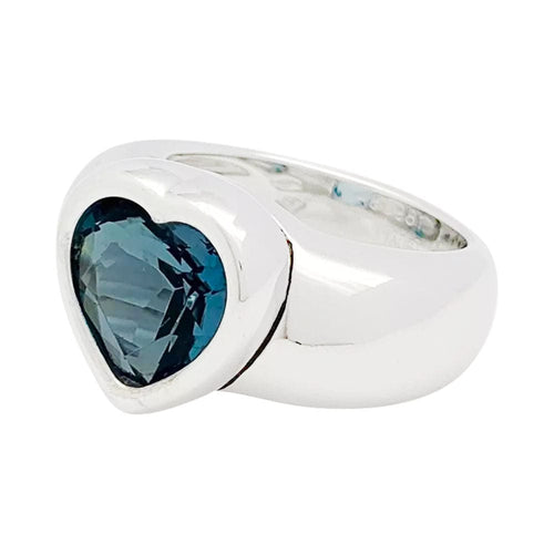 Bague 53 Bague Piaget, "Coeur", or blanc et topaze. 58 Facettes 32050