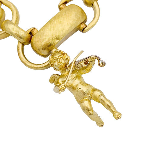 Bracelet Bracelet vintage, "Chérubins Musiciens", or jaune. 58 Facettes 33341
