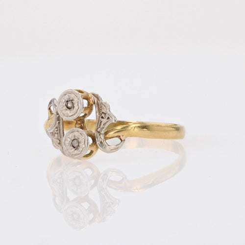 Bague 50 Bague ancienne Toi et Moi diamants taillés en rose 58 Facettes 13-102