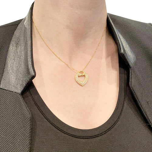 Pendentif Pendentif Boucheron, "Coeur", or jaune, diamants. 58 Facettes 31434