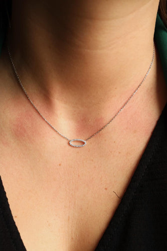 Collier Collier Or blanc Diamant 58 Facettes 2259615CN