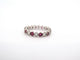 Bague 54 bague alliance 10 diamants et rubis empilable t54 or blanc 18k 58 Facettes 256926