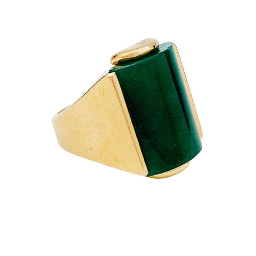Bague 48 Bague ancienne or rose et jade. 58 Facettes 30831