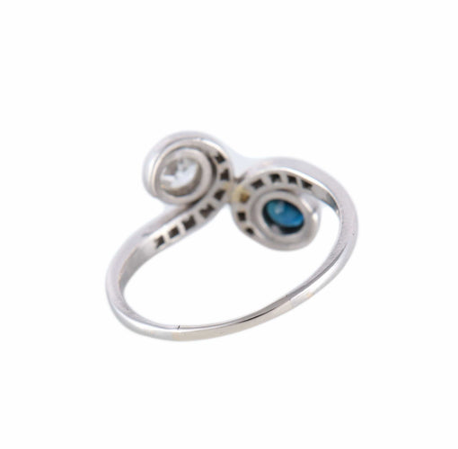 Bague BAGUE "TOI & MOI" DIAMANT & SAPHIR 58 Facettes BO/220094