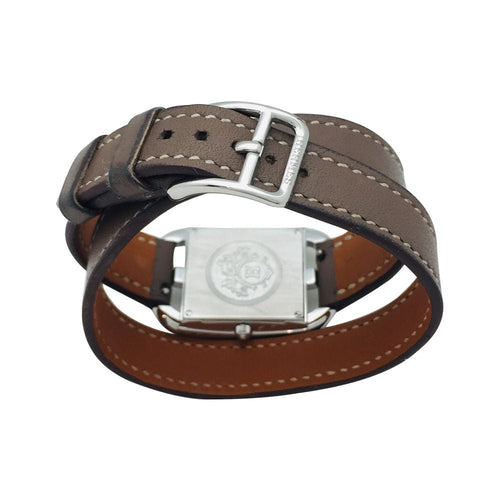 Montre Montre Hermès "Cape Cod" en acier sur cuir. Petit modèle. 58 Facettes 33381