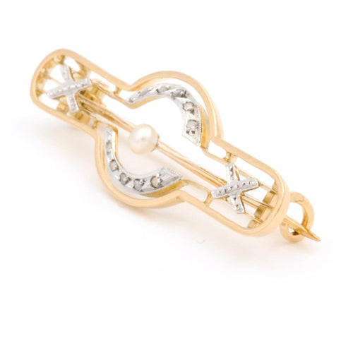 Broche Broche Art déco Or jaune Perle 58 Facettes 1528693CN