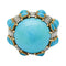 Boucles d'oreilles Parure Cartier Paris, turquoises et diamants. 58 Facettes 30646/30347