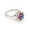 Bague 57 Bague Marguerite Or blanc Saphir 58 Facettes 1628715CN