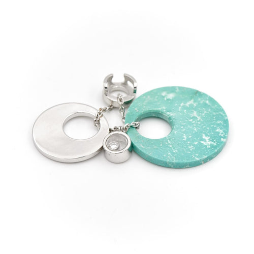 Collier Chopard Pendentif Happy Diamond Or blanc Diamant 58 Facettes 2025368CN