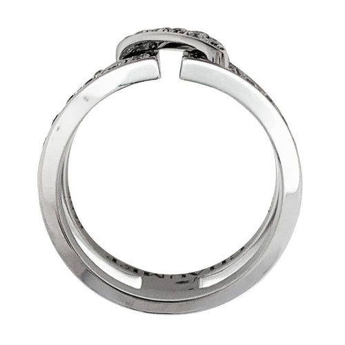 Bague 53 Bague Chaumet, "Lien Ajouré", or blanc, diamants. 58 Facettes 30991