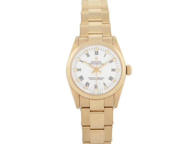 Montre vintage montre ROLEX oyster perpetual 67488 31 mm automatique or jaune 18k 58 Facettes 252911