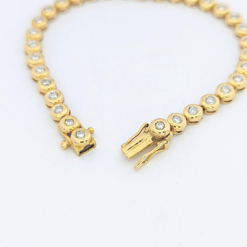 Bracelet Bracelet or jaune et diamants 58 Facettes 25562