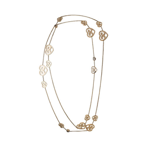 Collier Sautoir Chopard, "Cœur Happy Diamonds", or rose. 58 Facettes 30784