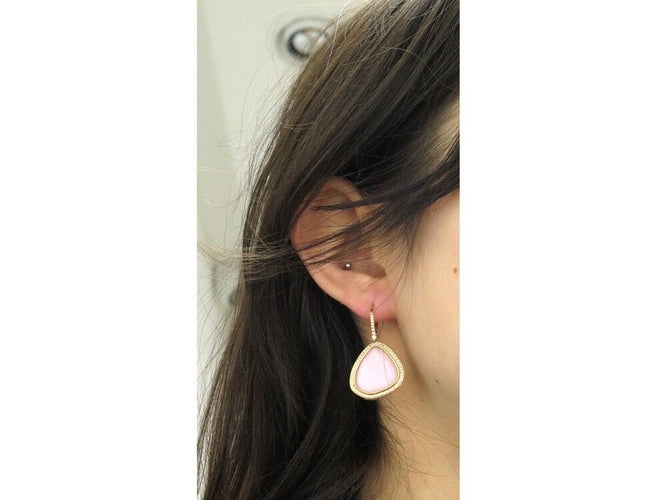 Boucles d'oreilles boucles d oreilles DJULA magic stones opale or rose 18k diamants 58 Facettes 256969