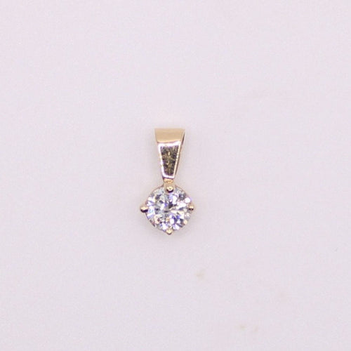 Pendentif Pendentif Solitaire diamant or jaune 4 griffes 58 Facettes