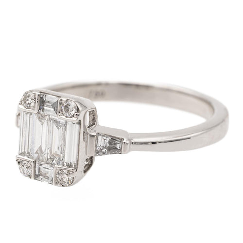 Bague 54 Bague Or blanc Diamant 58 Facettes 2308543CN
